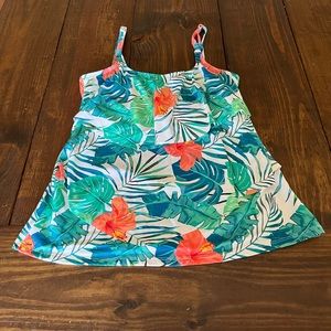Floral Blouson Tankini SZ 10